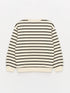 LC Waikiki Crew Neck Striped Girl's Sweatshirt and Tights